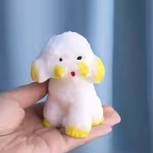 Handmade Silicone Cute Dog Kitten Super Soft Taba Squishy Toys Mochi Squeeze Toy Stress Relief Fidget Toy Mini Dog Ornament