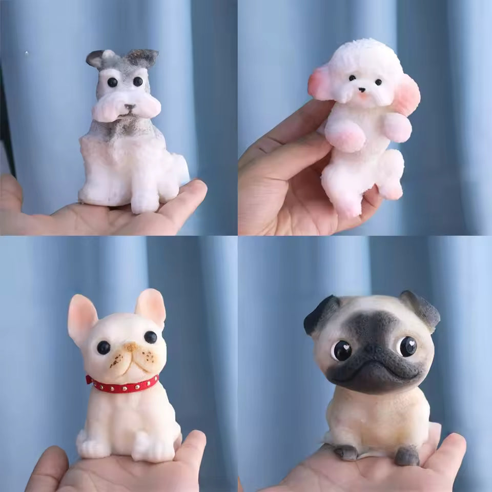 Handmade Silicone Cute Dog Kitten Super Soft Taba Squishy Toys Mochi Squeeze Toy Stress Relief Fidget Toy Mini Dog Ornament