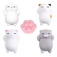 5pcs Animal Cat Kawaii Cat Squishy Mini Squishies Stress Mochi Squishy Toys Mochi Squishies Stress Mochi Animal Toy Gift for Kid